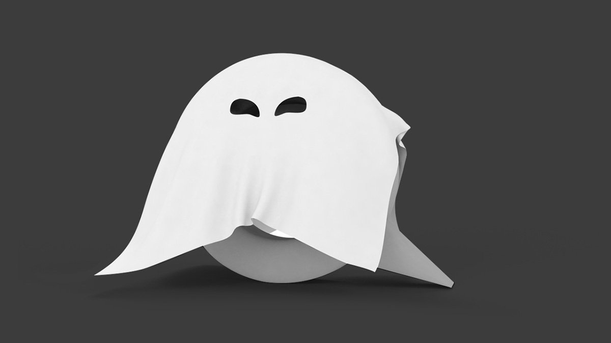 Halloween calabaza fantasma ojo