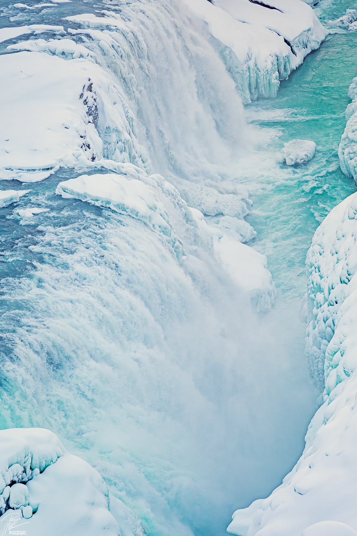 Gullfoss waterfall winter iceland Arctic snow Landscape Nature Photography  photographer 2024winter2024