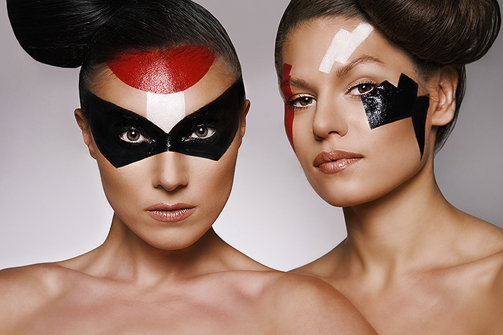 models face  closeup makeup