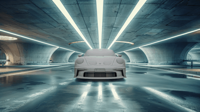 automotive   CGI 3D corona Render midjourney Porsche Racing ai