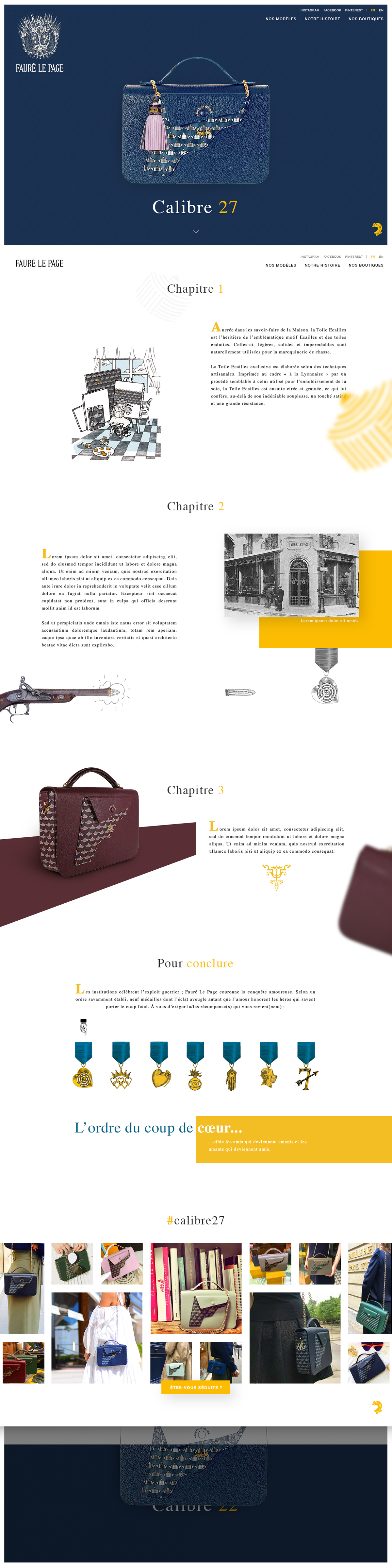 Webdesign luxe Maroquinerie Website