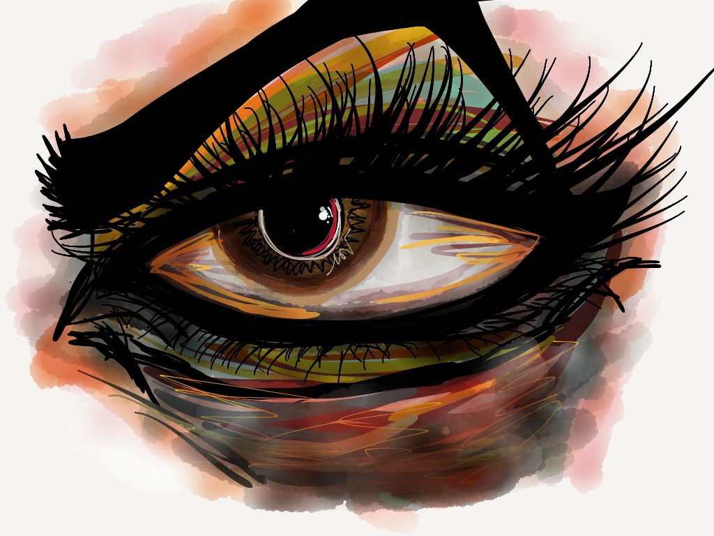 eye watercolor iPad