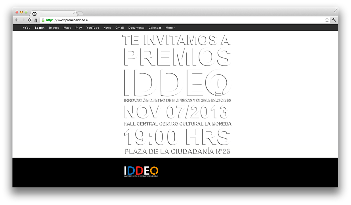 Invitation save the date IDDEO simplicity black and white envelope plastic Transparency codigo qr