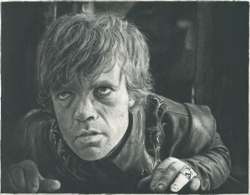 fanart charcoal Game of Thrones tyrion lannister peter dinklage portrait Portraiture