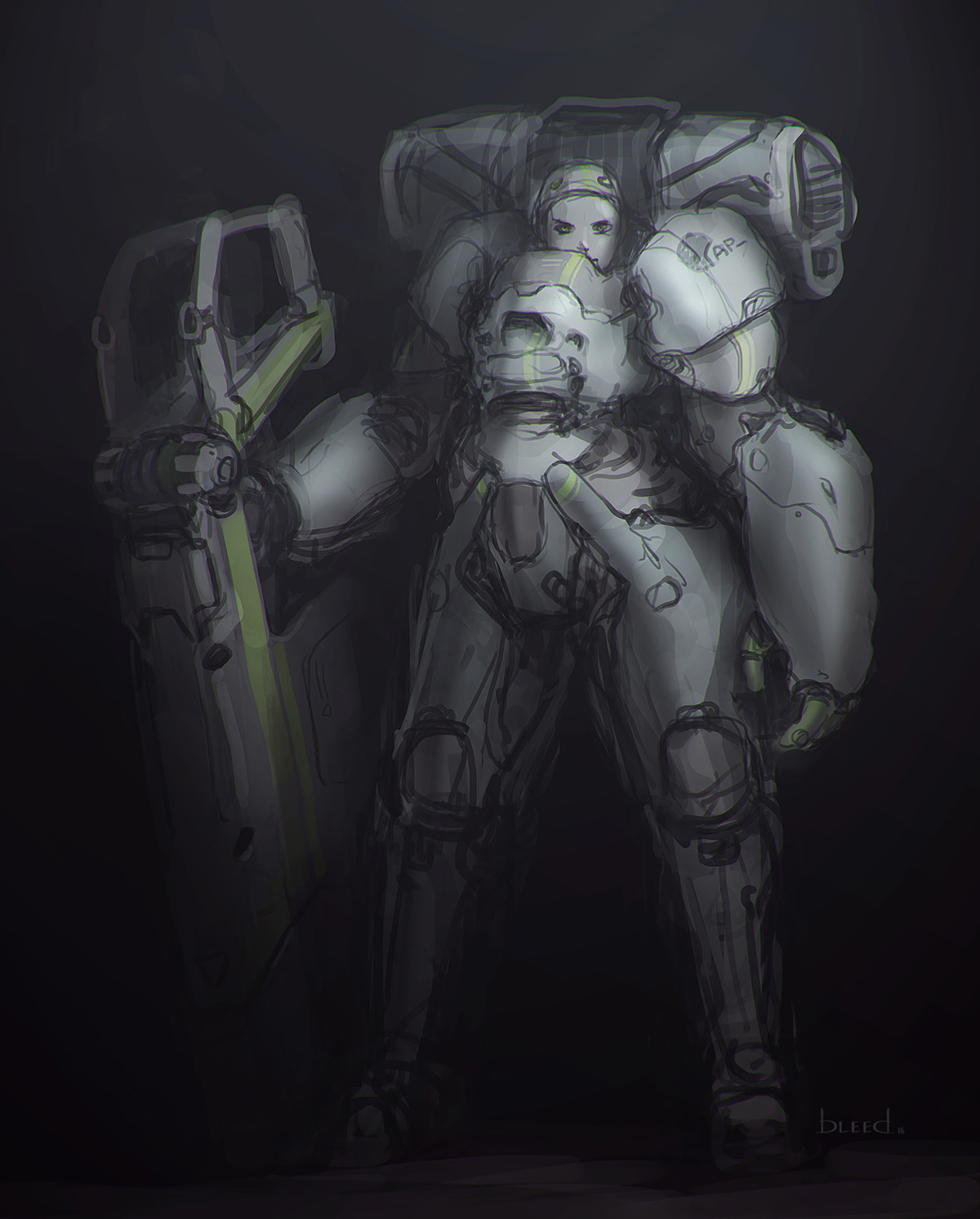 mech Character design bryanlee bleed art concept art artbleed concept design sci-fi