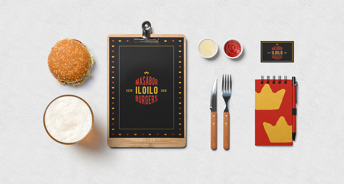 burger Fast food Food  brand identity branding  restaurant Burger Joint Masabor Iloilo Burgers iloilo city Identity Design