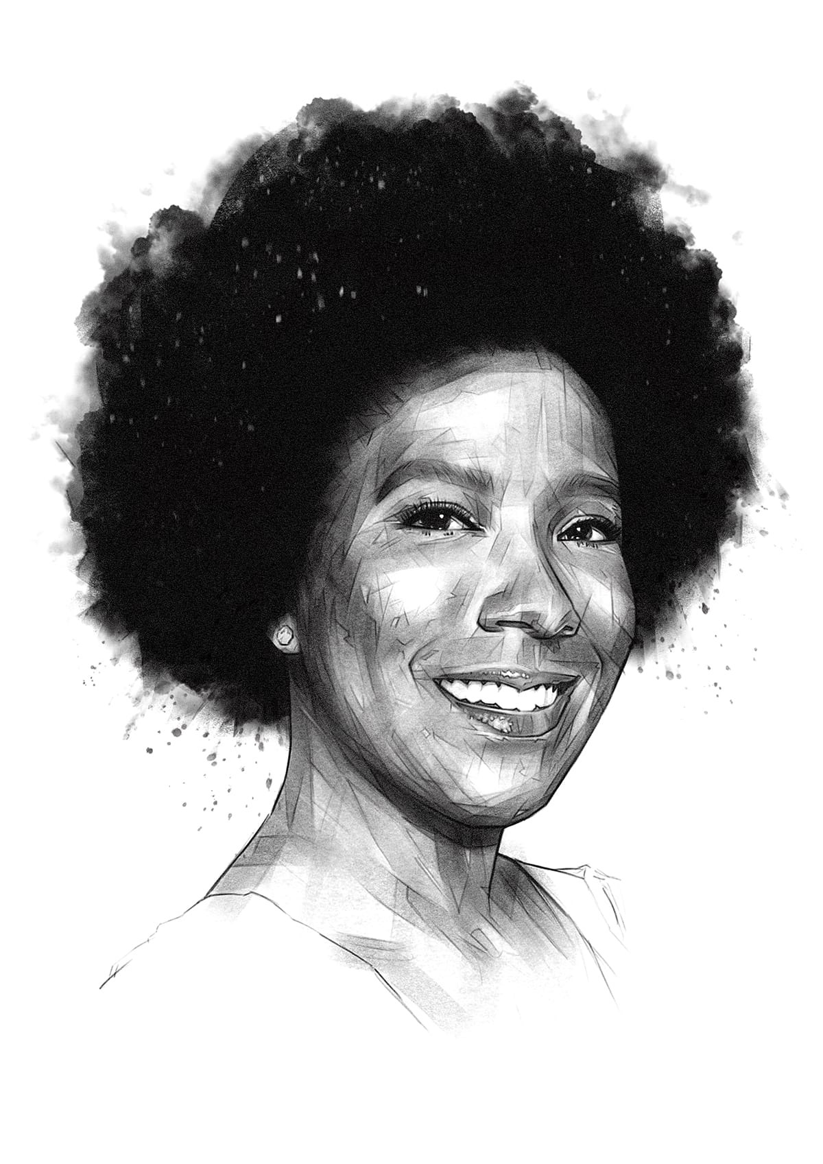 cara sabin Celebrity Drawing  Editorial Illustration face ILLUSTRATION  portrait Portrait Artist Portraiture sundial