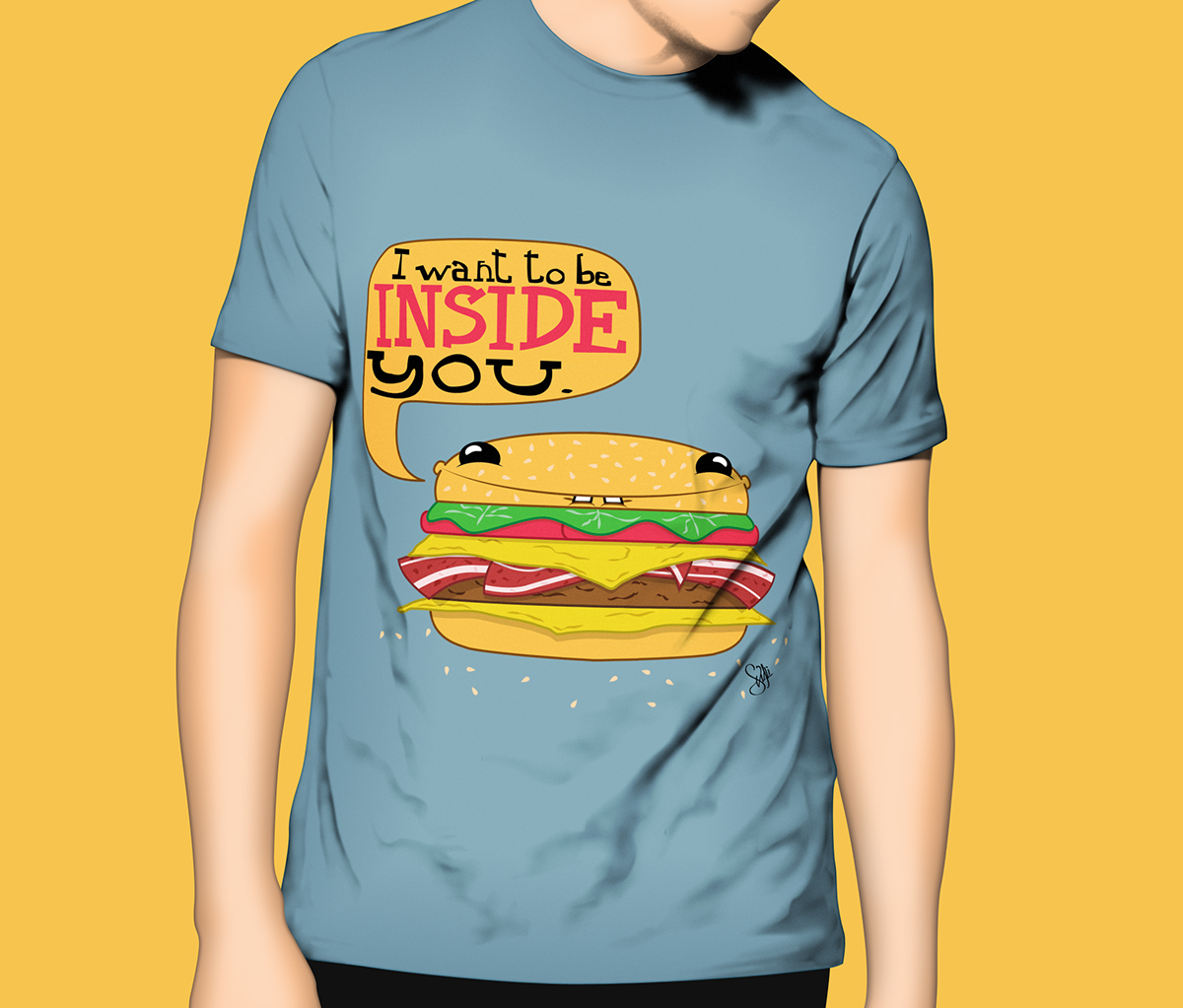t-shirt magliette maglietta illustrazione vestiti clothes burger Web Radio verona vector vettoriale t-shirts tee fun tee funny