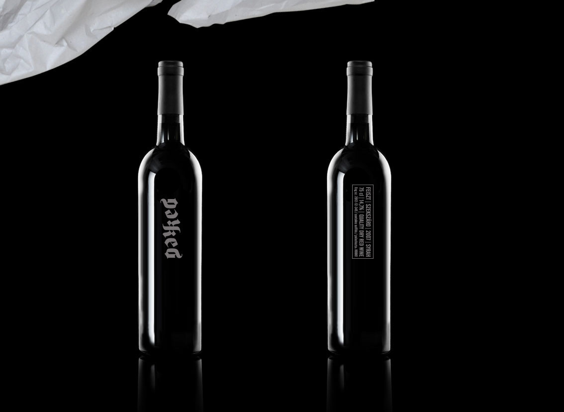 naked wine concept black White ambigram minimal