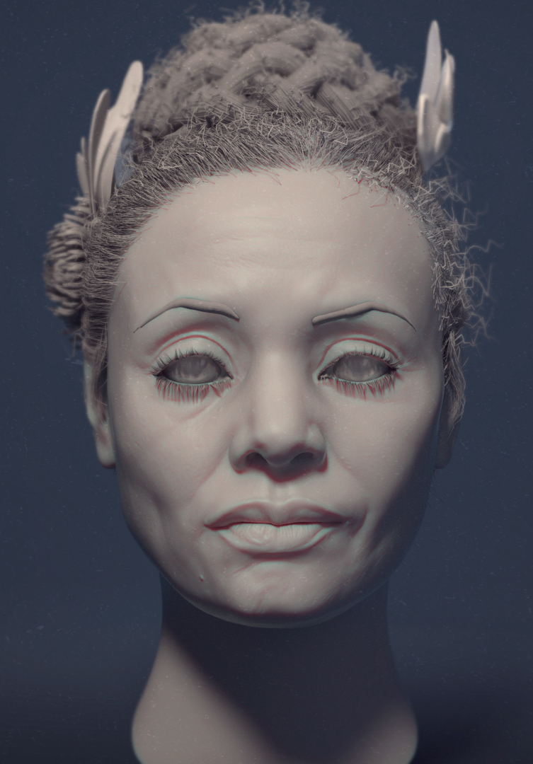 westworld 3d art Sculpt portrait Zbrush vray Cinema woman sculpture CG