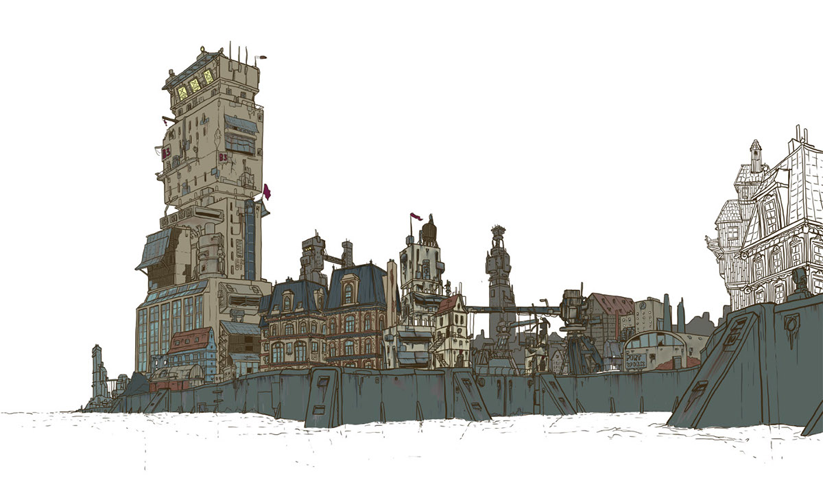 city Haven industry tower industrial photoshop water sea dirt STEAMPUNK future futuristic