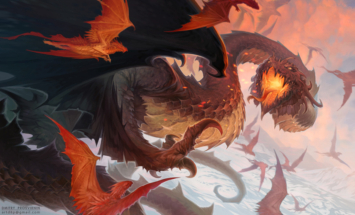 cards fantasy Magic   dragons