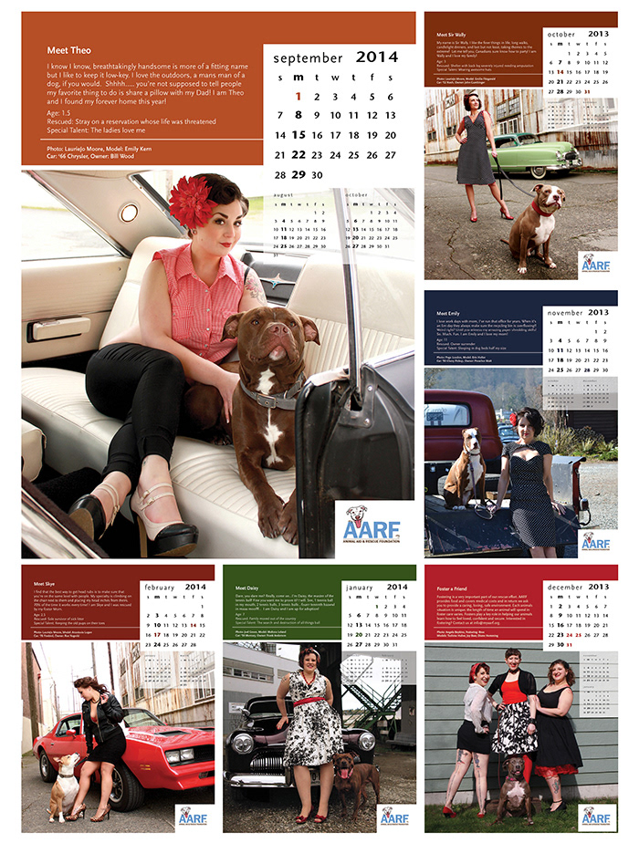 calendar photo text simple layout color manipulation
