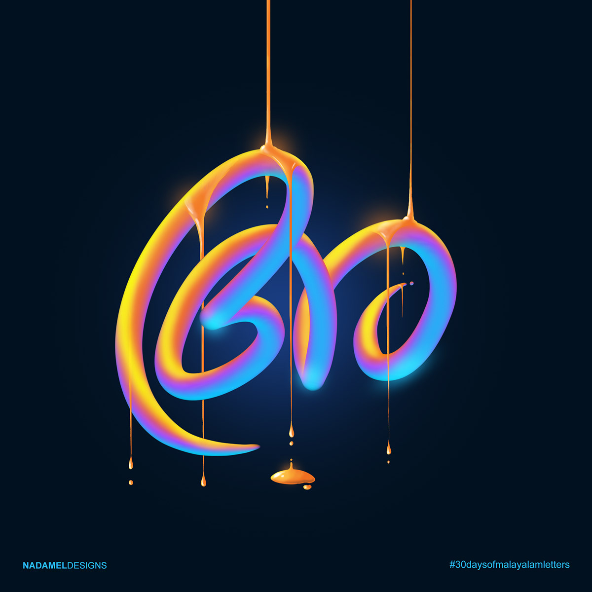 designs Malayalam Letters 3D vector ILLUSTRATION  art