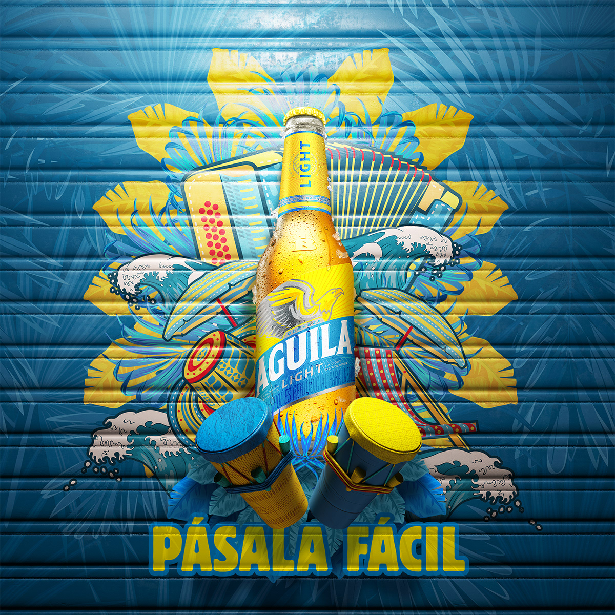 Advertising  aguila beer cerveza cinematography color graphic design  key visual motion Photography 