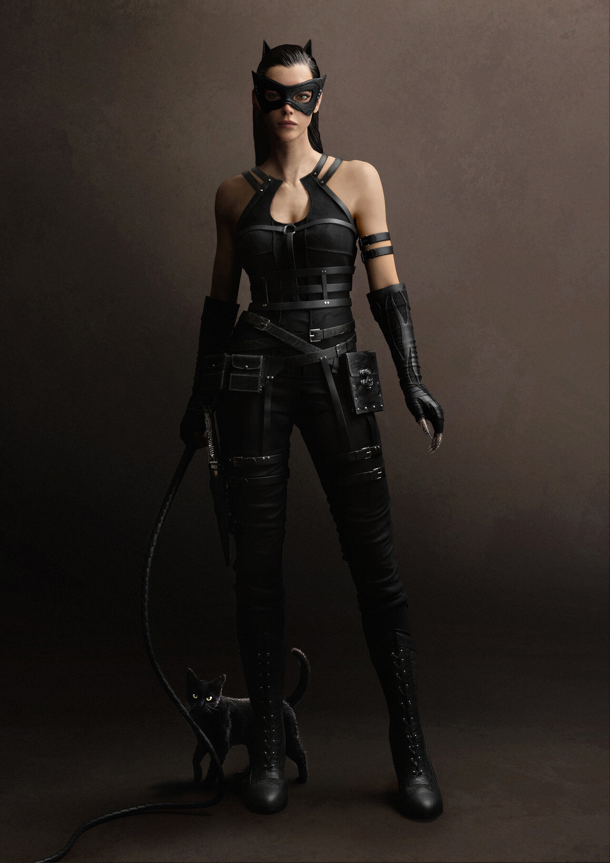 catwoman 3D CGI portrait Character design comics female Render