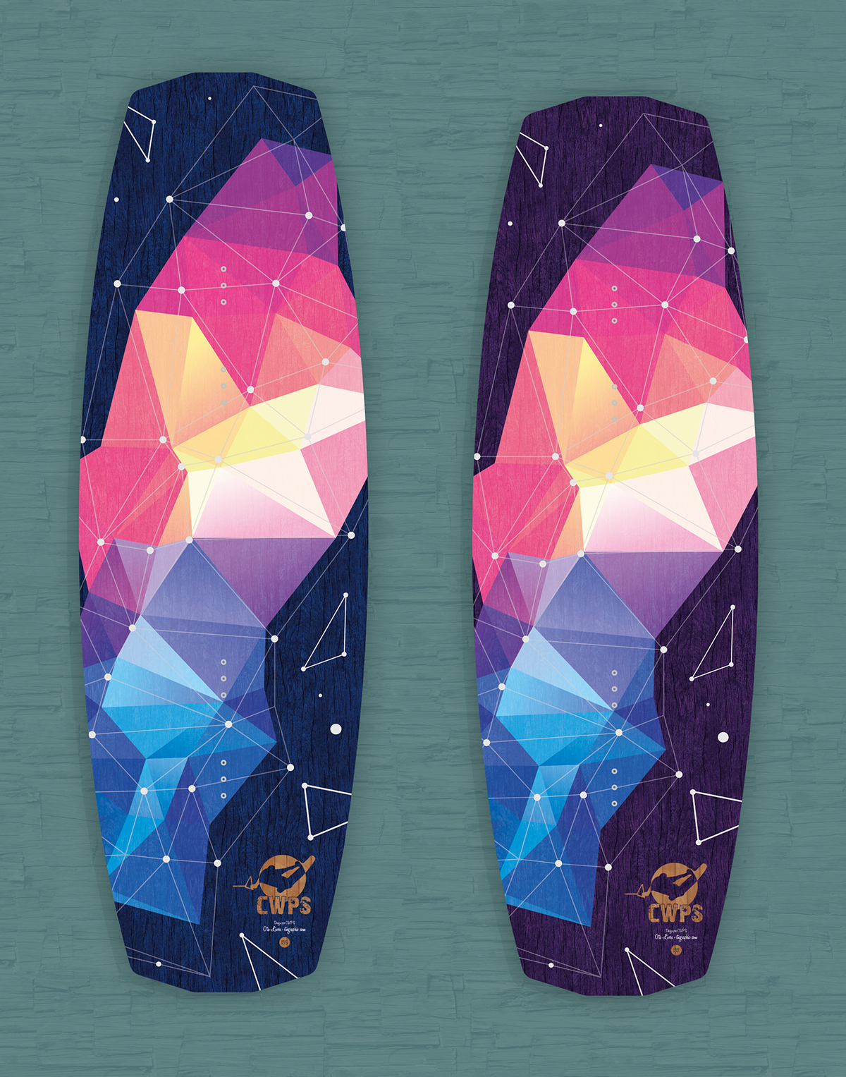 wakeboard Polygons water wood triangle