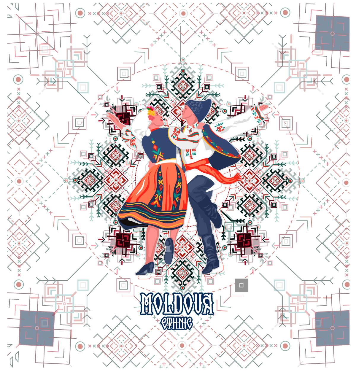 chisinau Ethnic Ethno font Free font Moldova pattern vector vintage