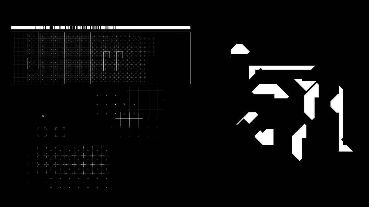 concept Cyberpunk Data FUI Glitch HUD look dev Retro UI wireframe