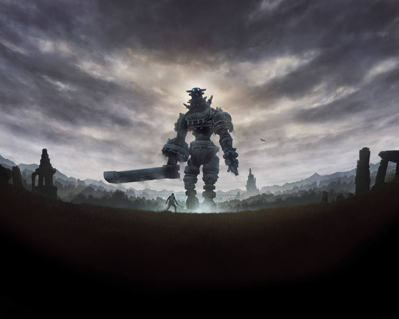 shadow colossus playstation game key art poster print Ps4