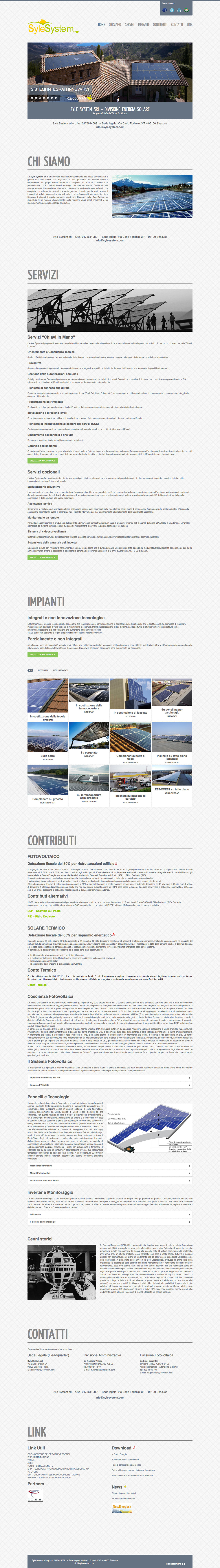 sylesystem photovoltaic Website wordpress css HTML Responsive w3c