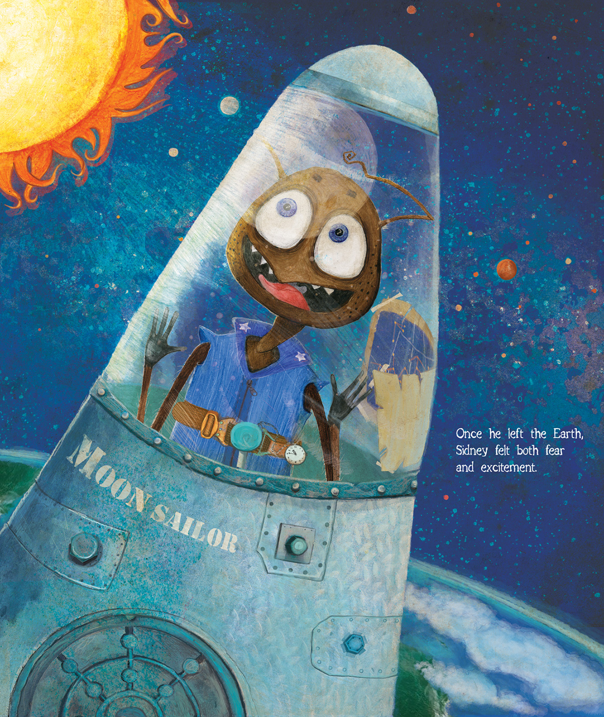 moon Stargazing ant SID dream children's book