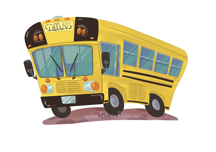 #car #policecar #bus #schoolbus #helicopter #van #IceCream  #truck vehicles #DigitalArt