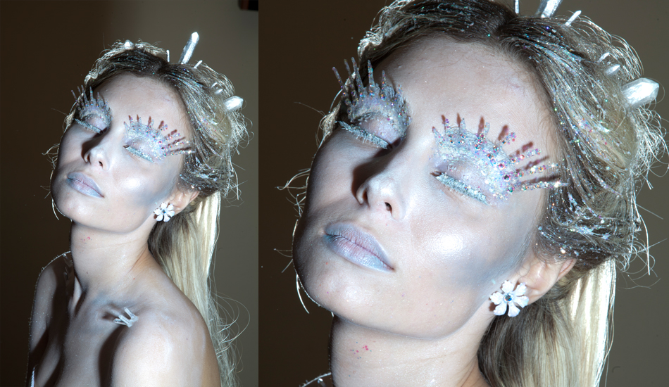 Ice queen ice queen blue cold winter Make Up crystals purple cyprus limassol art