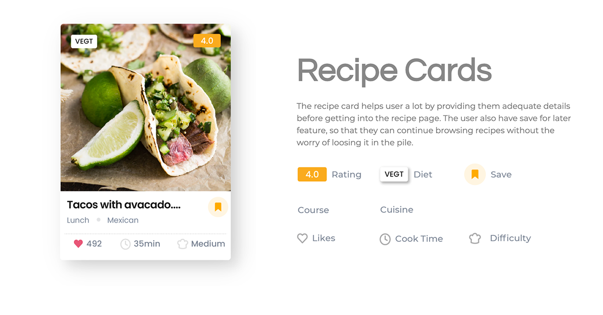 app Food  ILLUSTRATION  interaction meal recipe social tasty user interface Web