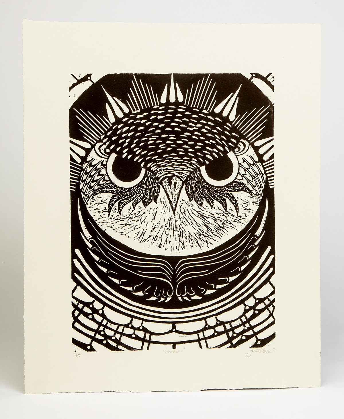printmaking owl