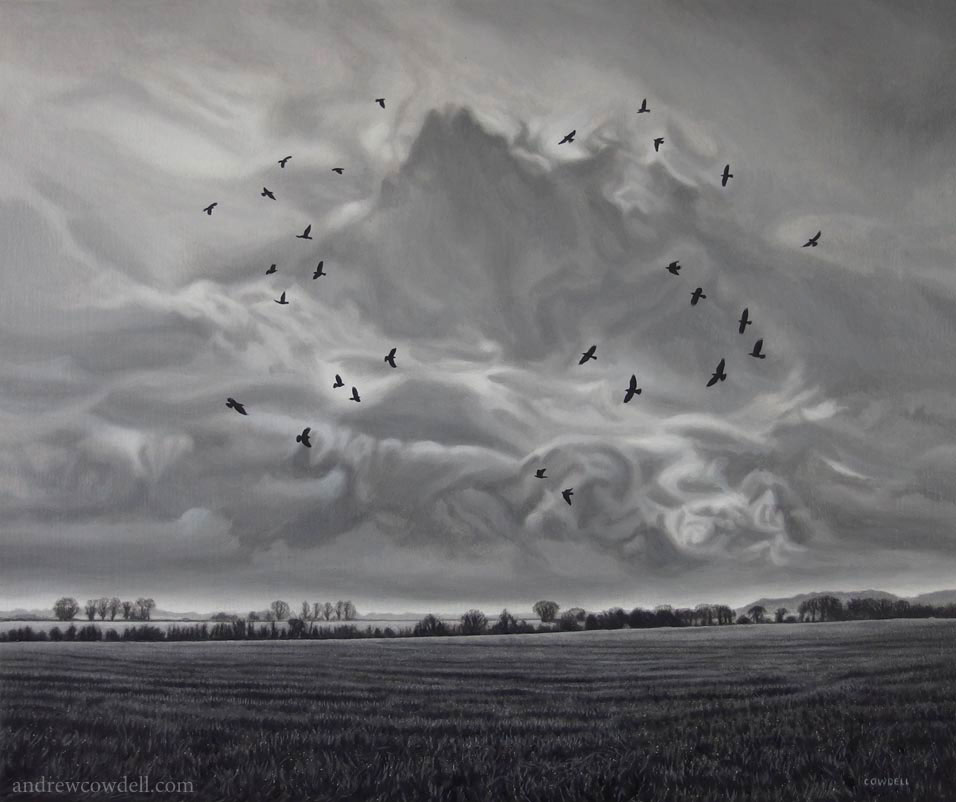 andrew cowdell Oil Painting Monochrome Landscape