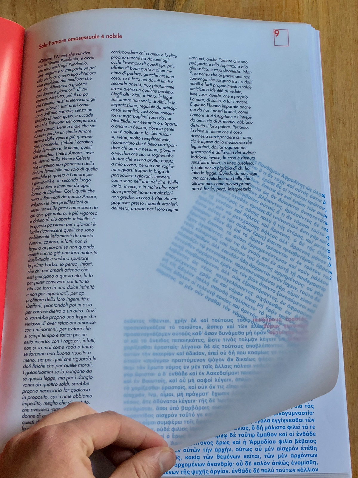 greco helvetica editoria transparent red Platone University paperbacks Layout