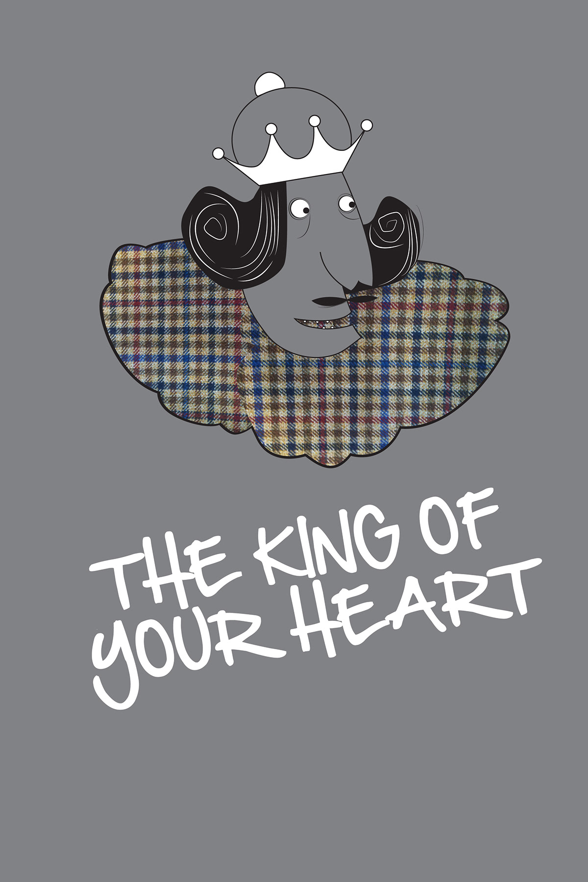 king scottish scottland crown funny heart grey White