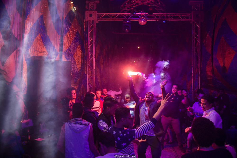 Shaabi local music smoking egypt DANCE   lights firework