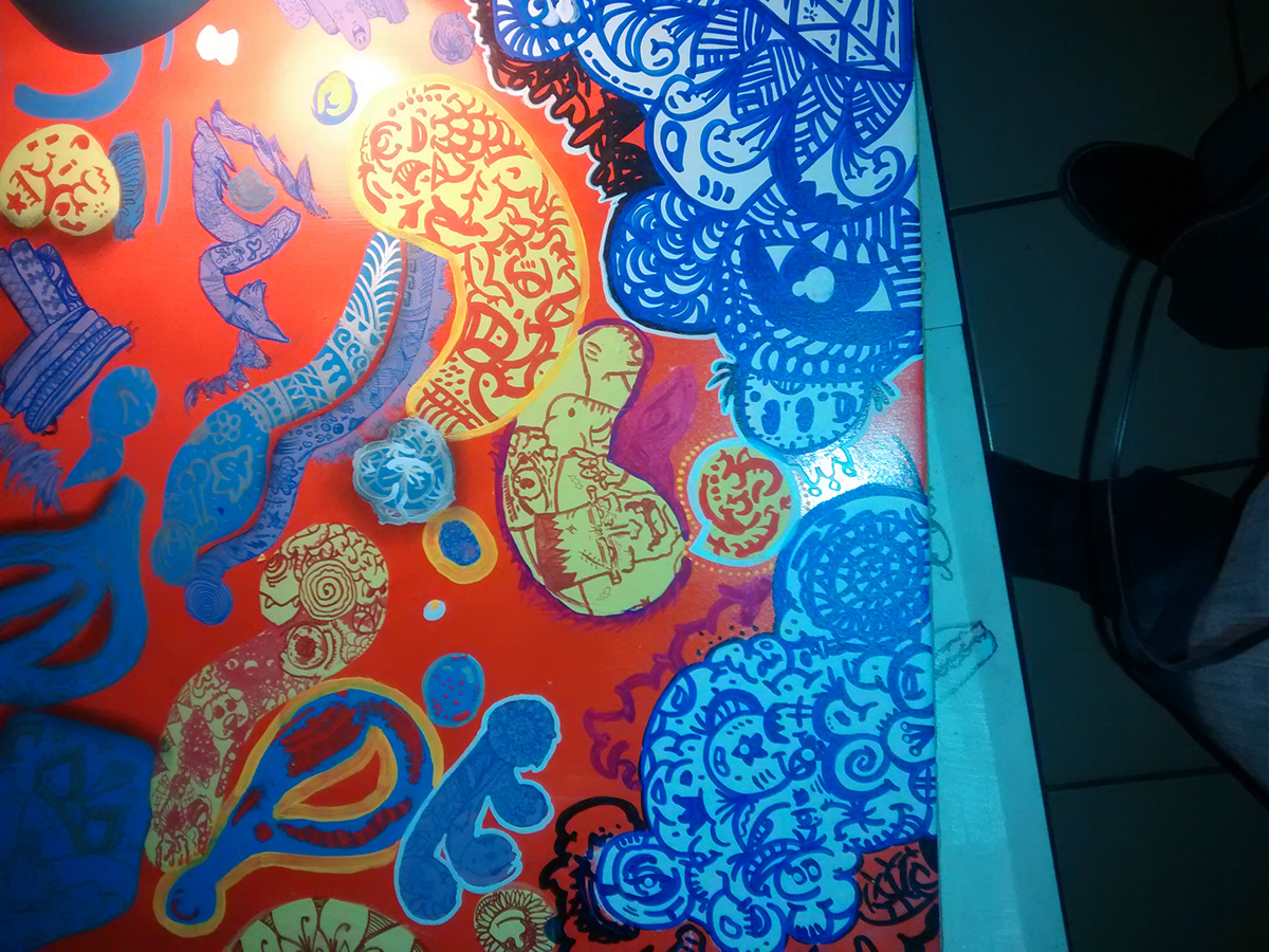 azulejo sharpie acrilico lapiz reciclable ecofriendly reutilizar ArteBasura decoracion NuevosLienzos arteobjeto