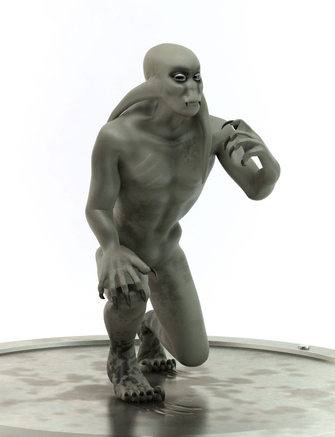 alien 3D Character model creature sea organic concept