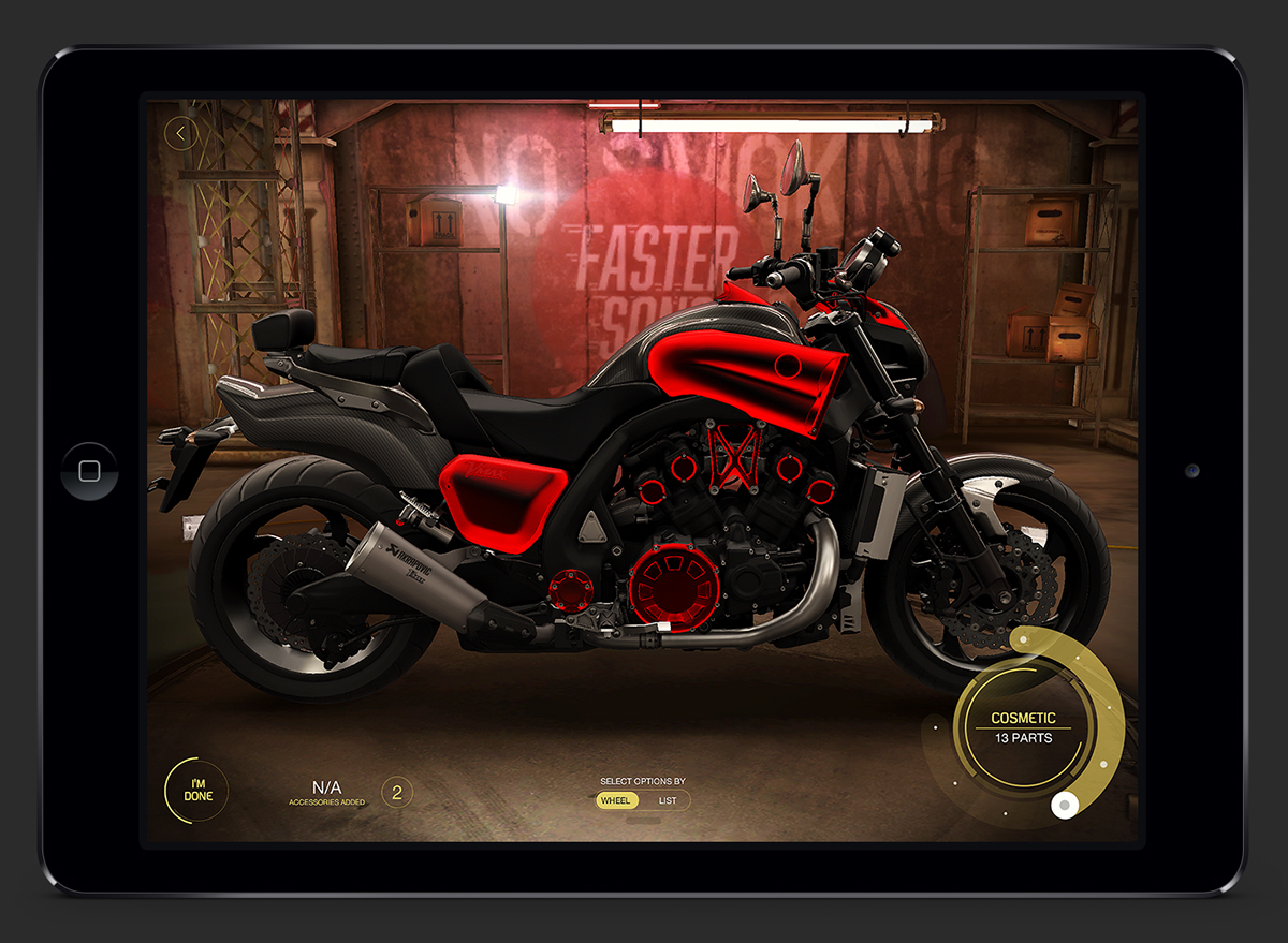 Adobe Portfolio configurator motorcycle Bike automotive   yamaha
