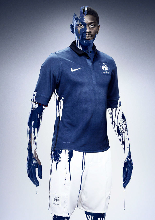 football Nike france sport retouching  paint Post Production
