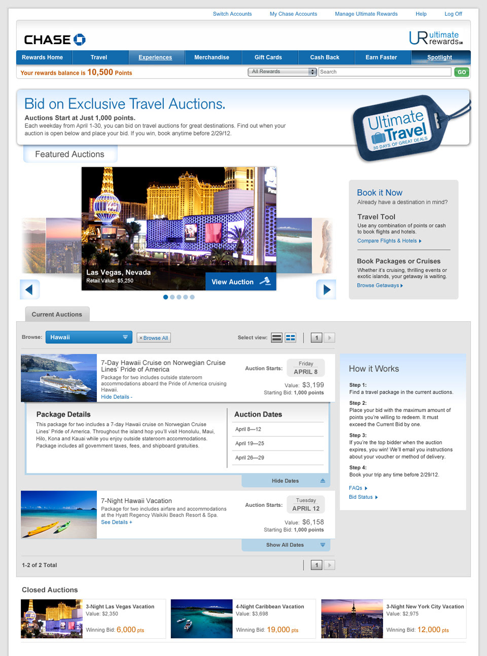 financial Interface auctions campaign banners