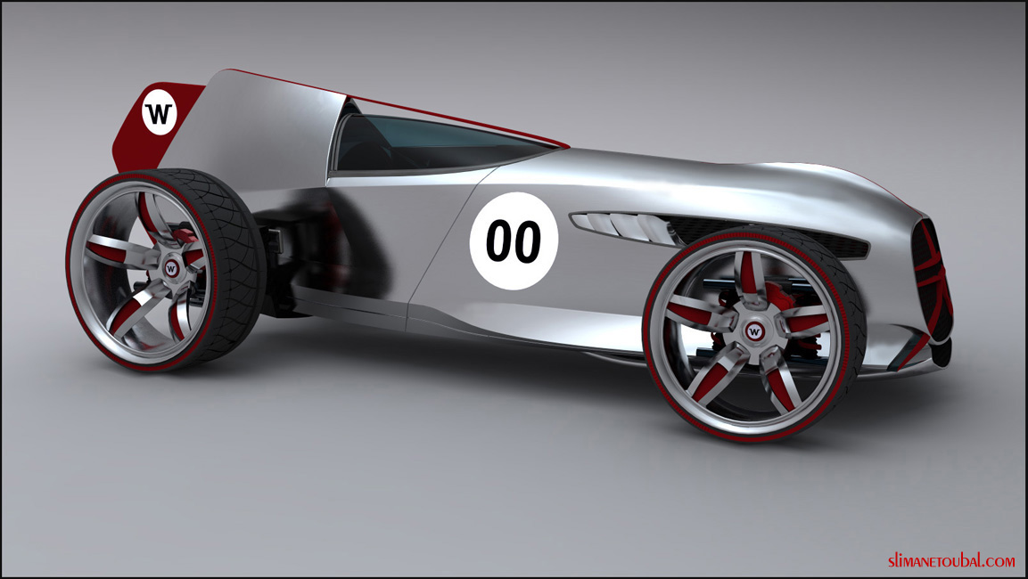 Automotive design 3D race car Alias Cars concept design digital photoshop rendering