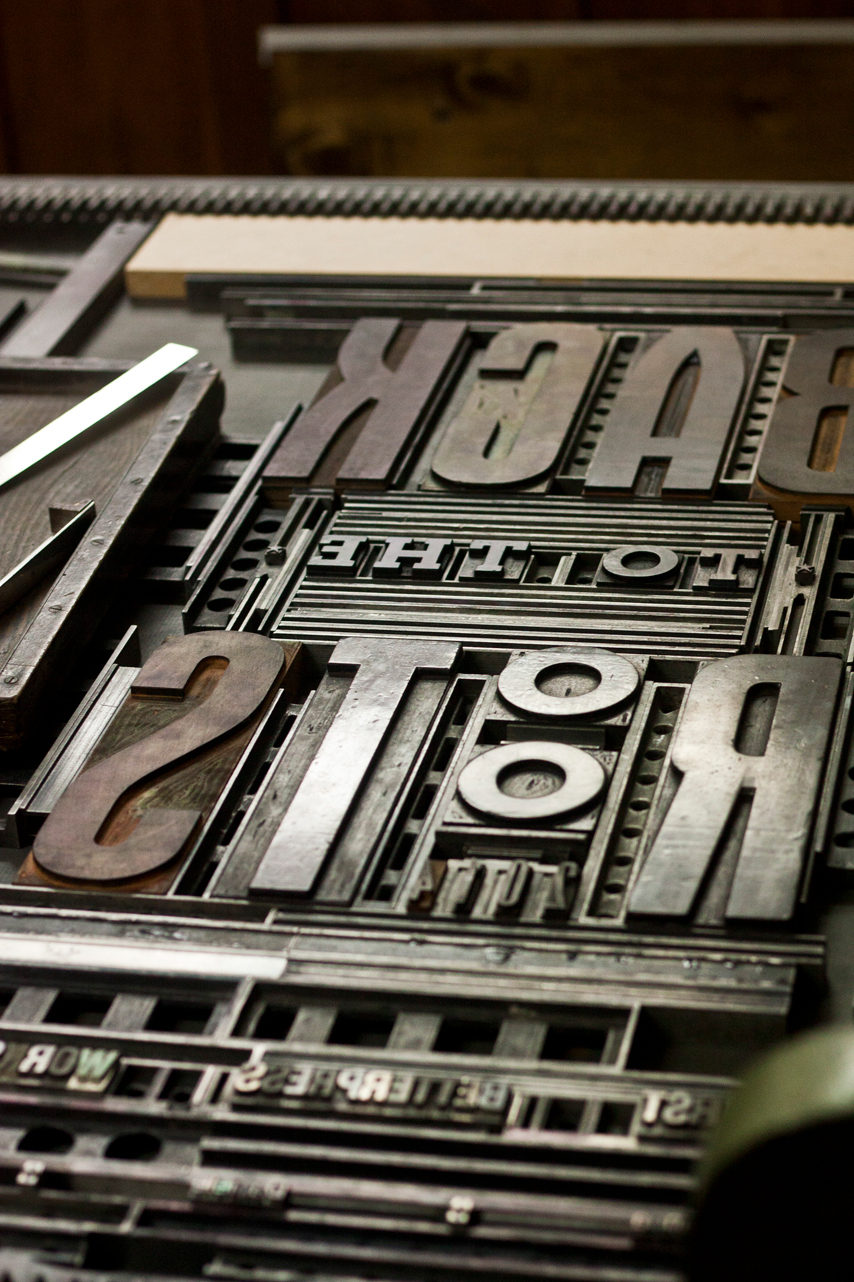 letterpress woodtype print type Movable-type betterpress poster roots