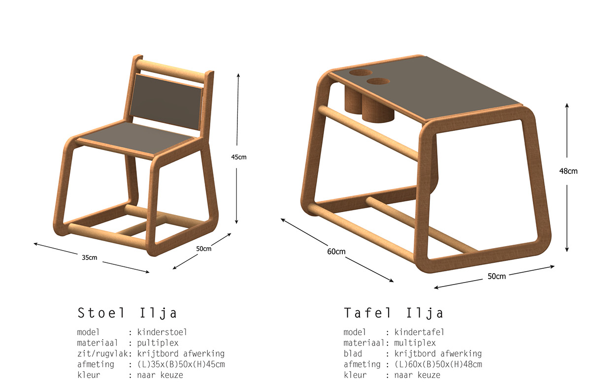 chair table stoel Tafel kinder meubels wood