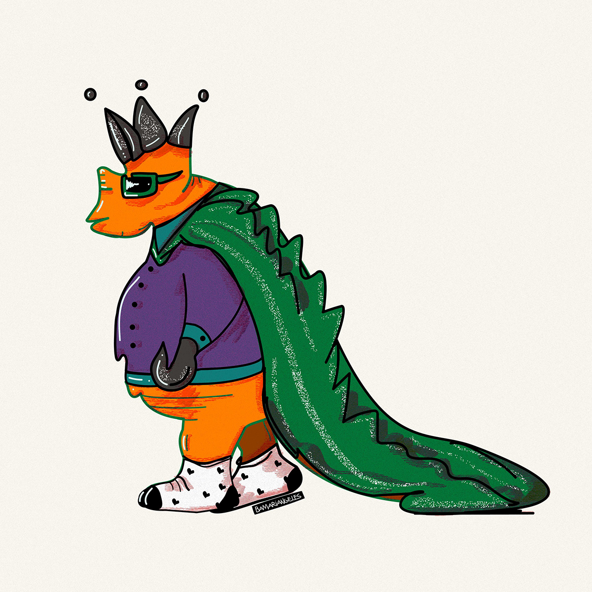 rey dinosaurio Dinosaur cartoon artwork Character design  cool Street skate Fun