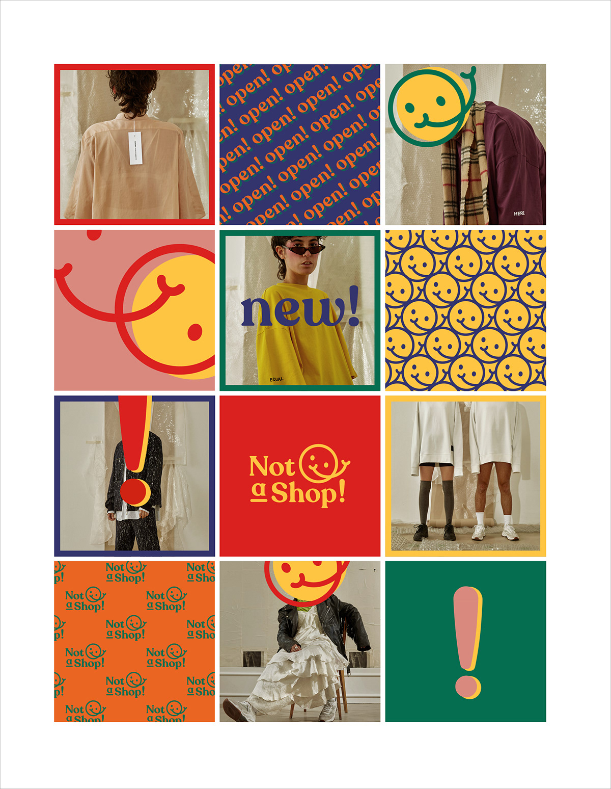 colour identity branding  logo Fashion  graphic design  Concept store Patterns shop bright