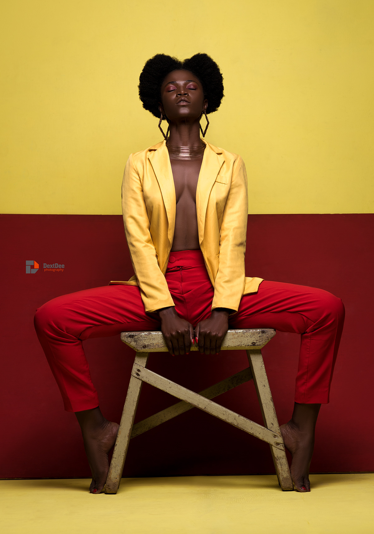 DextDee Studios Fashion  colors red yellow african Ghana nigerian