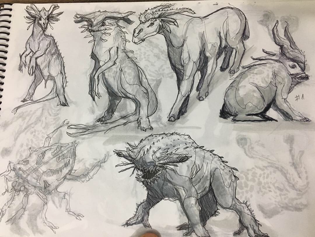 creaturedesigner sketchbook ILLUSTRATION  Character design  creaturedesign Zbrush