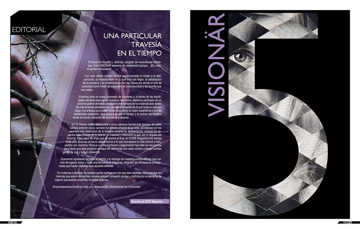 doze magazine editorial Layout Maqueta dirección de arte Web logo