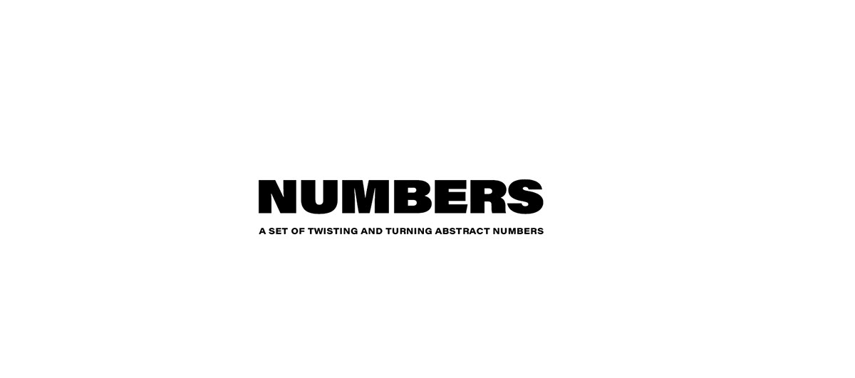 poster editorial numbers typographic flow Andrew Footit screen print