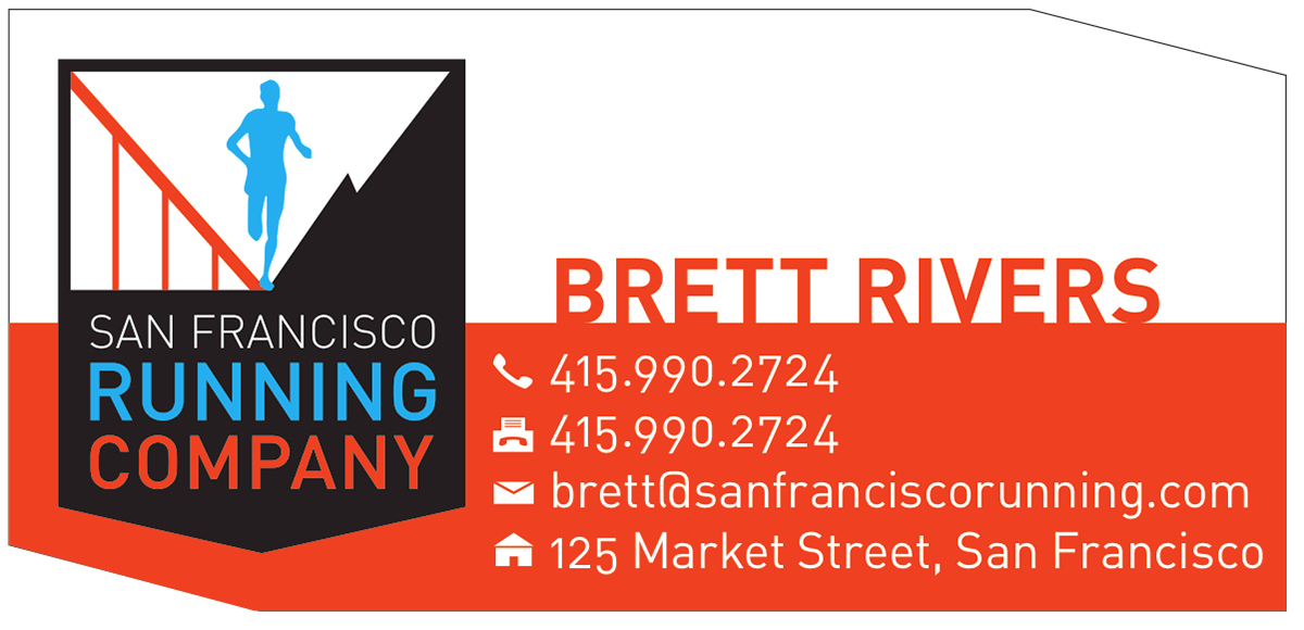 San Francisco California running company golden gate runner bay area business card cards jonathan tipton-king SFRC