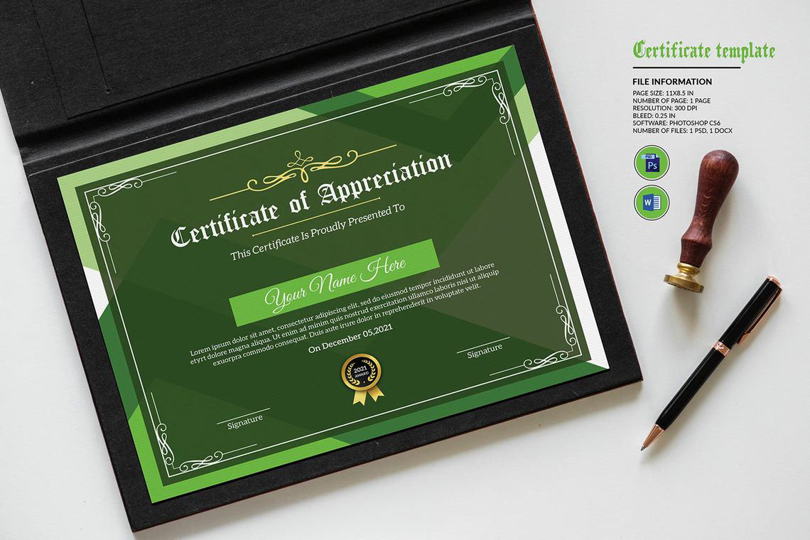 achievement Appreciation award business certificate certificate certificate template company certificate Completion ms word photoshop template